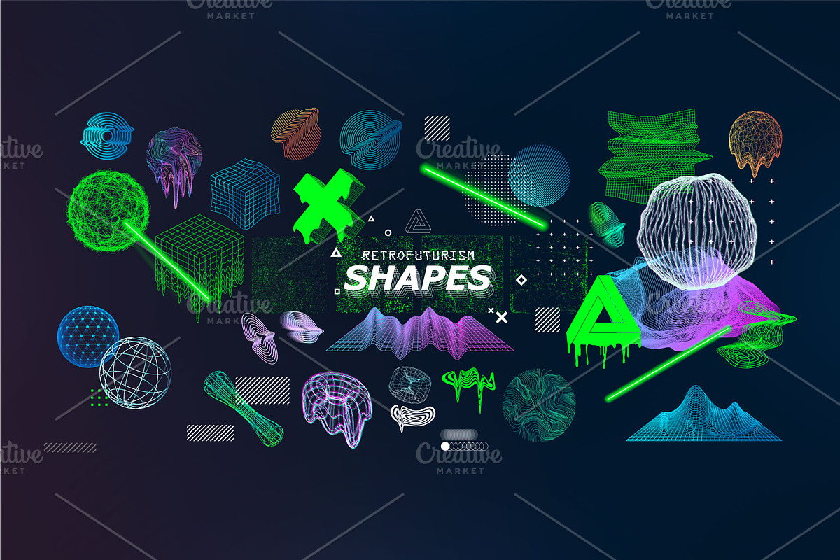 Modern 3D geometric shapes, a Technology Illustration by SergeyBitos (Photo 2 of 4)