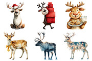 Christmas Reindeer Clipart, an Illustration by Daily.Designs (Thumbnail 3 of 5)
