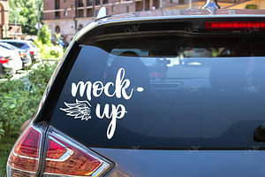 Rear Window Car Mockup PSD JPG