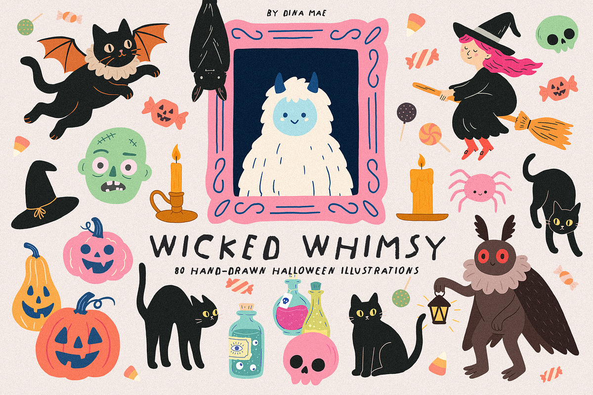 Wicked Whimsy: Halloween PNG Clipart, an Object Graphic by Dina Mae (Photo 1 of 12)