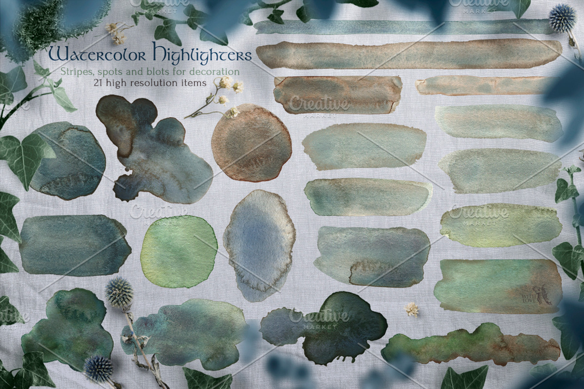 Imbolc Celtic Winter Watercolor Set, a Texture Illustration by Fluffy Unicorn (Photo 8 of 13)
