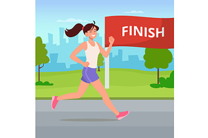 Runner. female sport character, a Sport Illustration by Onyx