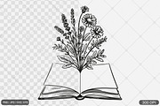 Floral Book SVG PNG Bundle Vol. 1, an Illustration by Actual Pixel (Thumbnail 21 of 29)