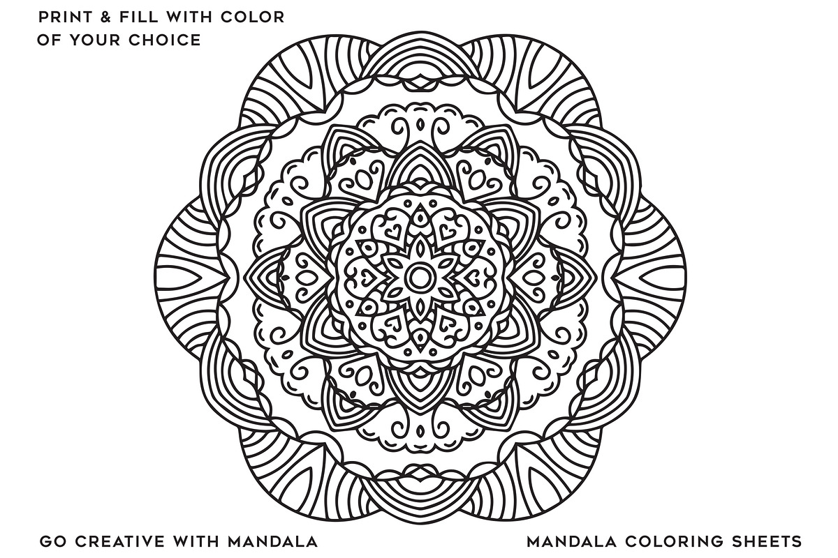 Mandala Art Coloring Pages, a Decorative Illustration by Design Unique (Photo 5 of 7)