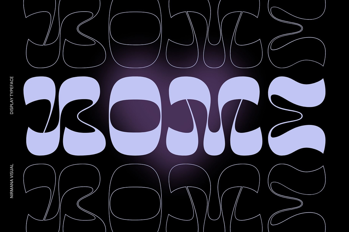 Bome - Retro Psychedelic Font, a Font by Nirmana Visual (Photo 1 of 9)