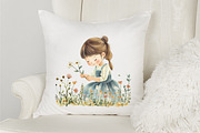 Watercolor Summer Girls Clipart, an Illustration by designcity5 (Thumbnail 4 of 5)