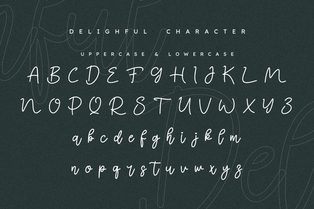 Delighful – Elegant Handwritten, a Script Font by Masyafi Studio (Photo 2 of 8)