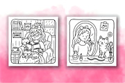Cat Mom Cozy Coloring Pages, a Decorative Illustration by Design Station (Thumbnail 2 of 4)