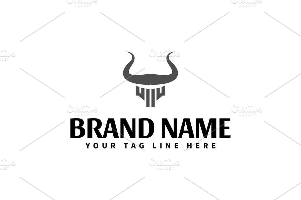 Bull head logo design template, an Object Graphic by nicemorning (Photo 1 of 3)