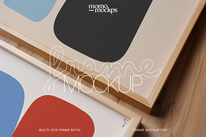 Close-up Frame Mockup Flat Lay PSD