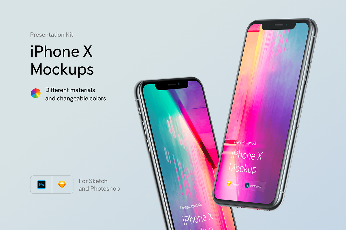 iPhone X Mockups | Presentation Kit, an iPhone Mockup by ls.graphics (Photo 1 of 14)