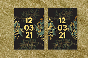 Black & Gold Invitation Design