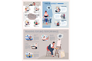 Types of burnout flat infographic, a Templates & Theme by IMG visuals characters (Thumbnail 1 of 4)