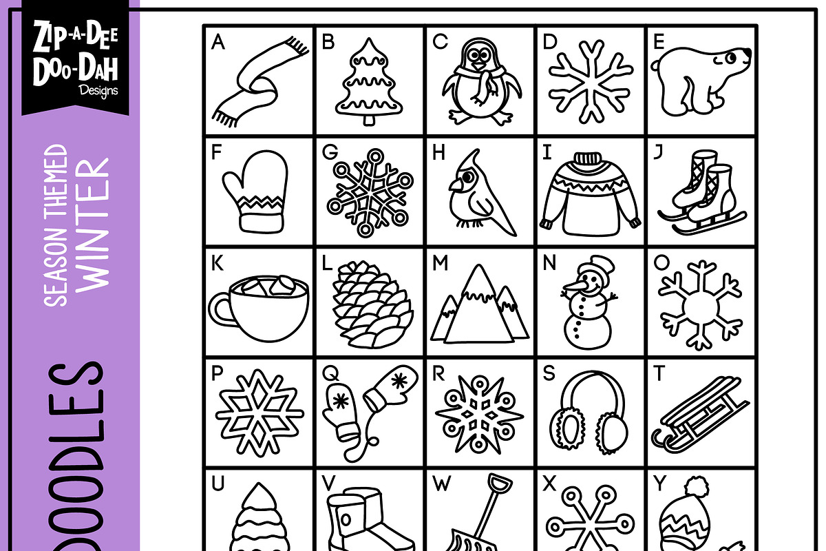 Winter Doodle Font preview 2