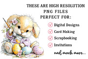 Whimsical Easter Bunny Clipart, an Illustration by OK Design (Thumbnail 5 of 6)