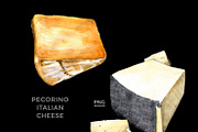PECORINO ROMANO CHEESE WATERCOLOR, a Food Illustration by wedraw (Thumbnail 2 of 5)