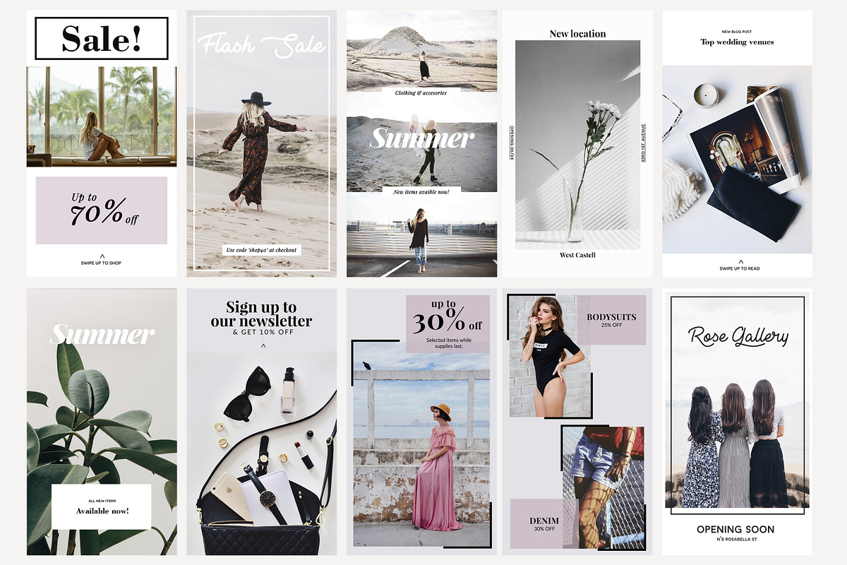 Instagram stories template bundle, a Social Media Template by Negative Space (Photo 6 of 6)