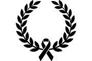 Black Ribbon Laurel Wreath, a Decorative Illustration by balal (Thumbnail 14 of 15)