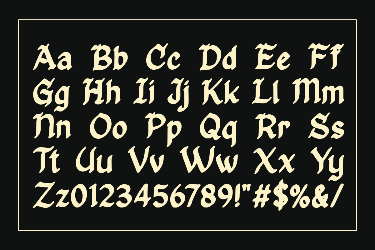 Thorn Ancient - Gothic Fantasy Font, a Blackletter Font by Pandeka Studio (Photo 9 of 9)