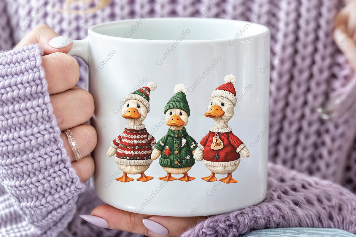 Crochet Christmas Goose PNG, an Illustration by CraftArtStudio (Photo 3 of 4)