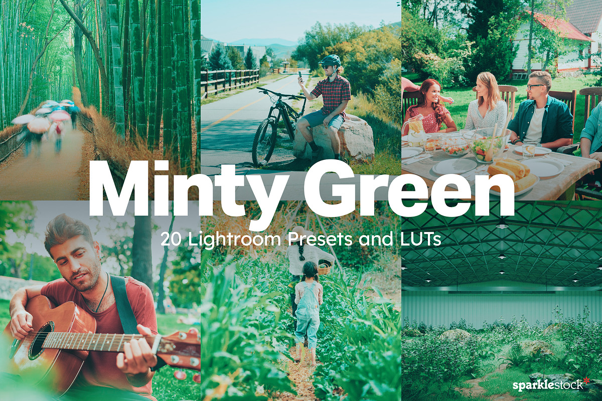 20 Minty Green Lightroom Presets, a Preset Add-On by SparkleStock (Photo 1 of 13)