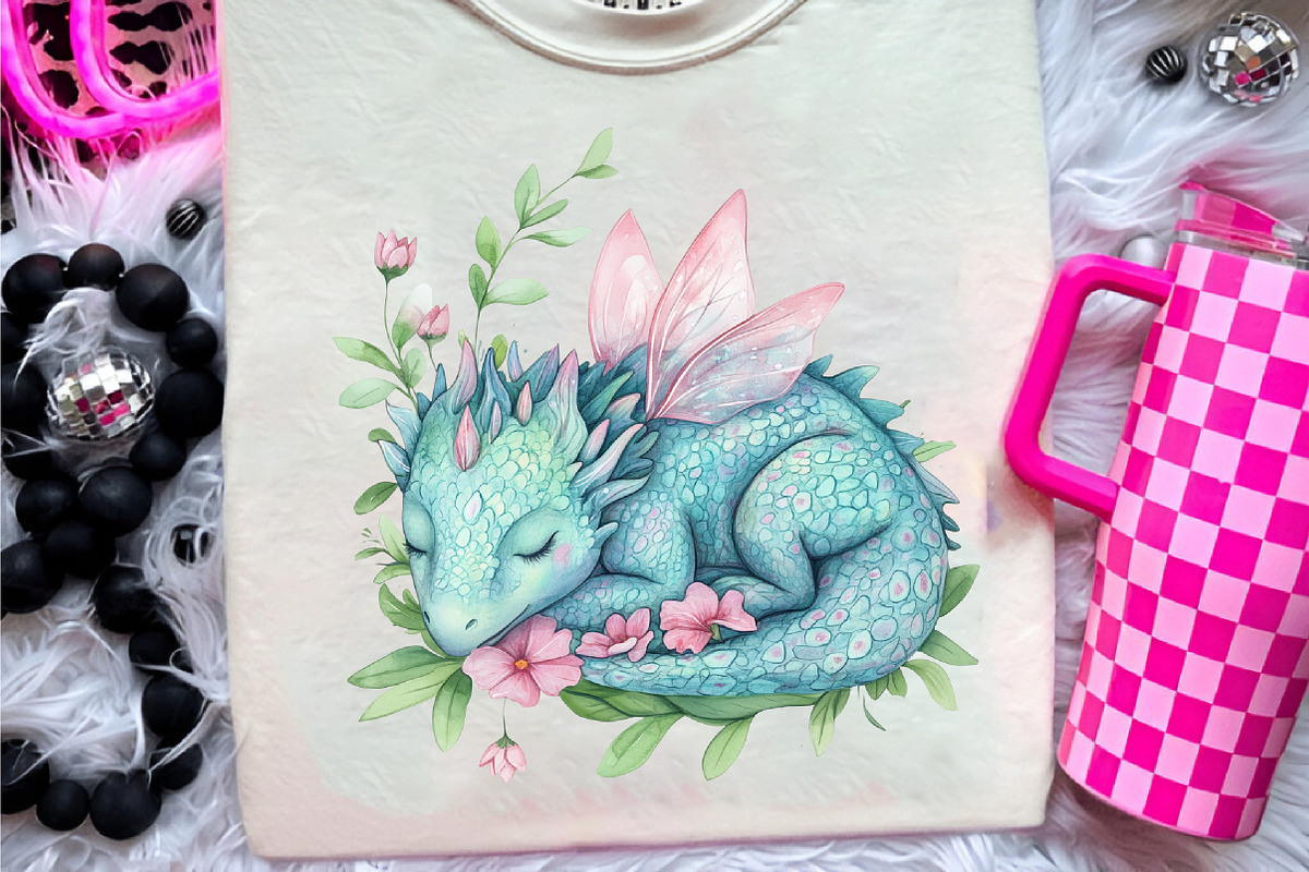 Watercolor Garden Fairies Floral, an Illustration by CreationArt (Photo 5 of 9)