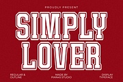 Simply Lover - Display Typeface, a Slab Serif Font by Pian45 Studio (Thumbnail 1 of 8)