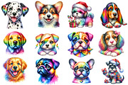 Colorful Baby Dog Face Sublimation, an Illustration by CreationArt (Thumbnail 2 of 5)