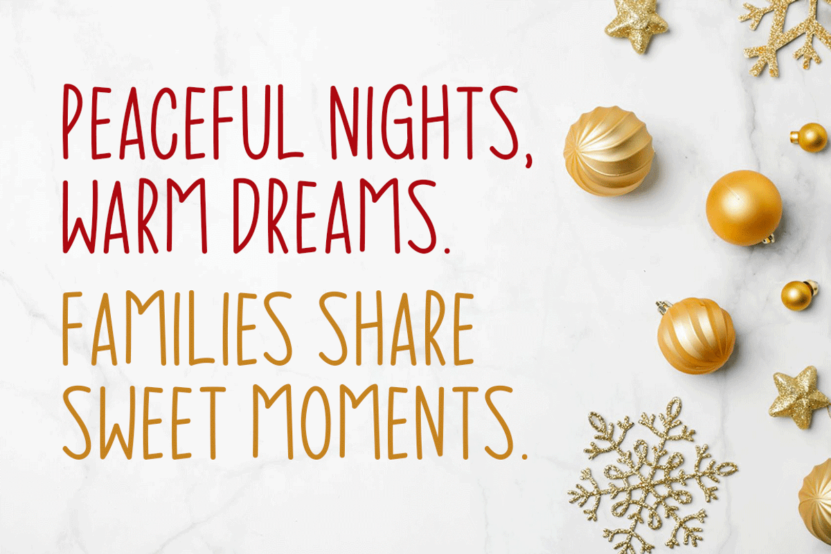 Christmas Blessings Typeface, a Handwritten Font by Seemly Fonts (Photo 2 of 5)