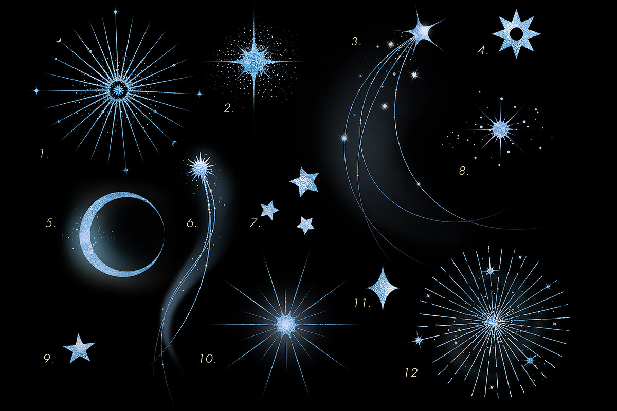 Cold Blue Cosmic PNG Overlays, an Object Graphic by PixelJungle (Photo 3 of 4)