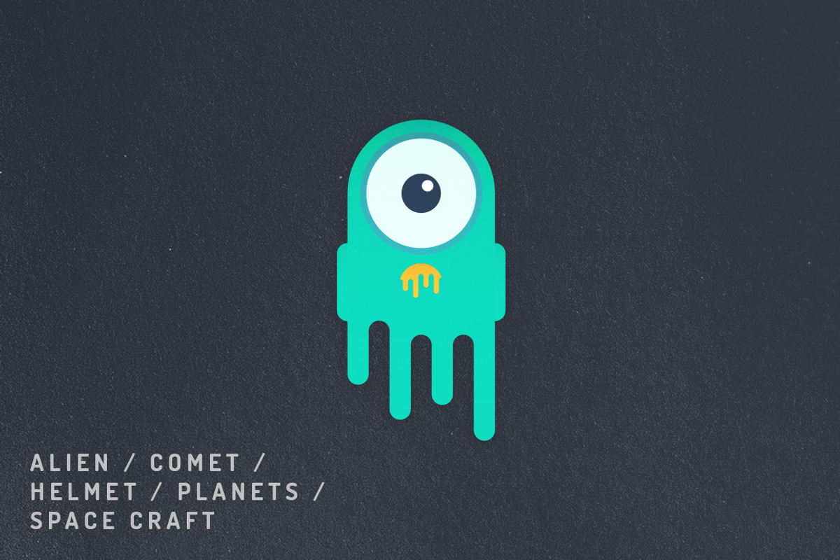 12 Vibrant Space Icons, an Outline Icon by Milktoast (Photo 5 of 12)