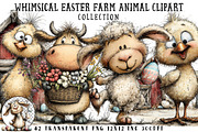 Whimsical Easter Farm Clipart, an Illustration by OK Design (Thumbnail 1 of 6)