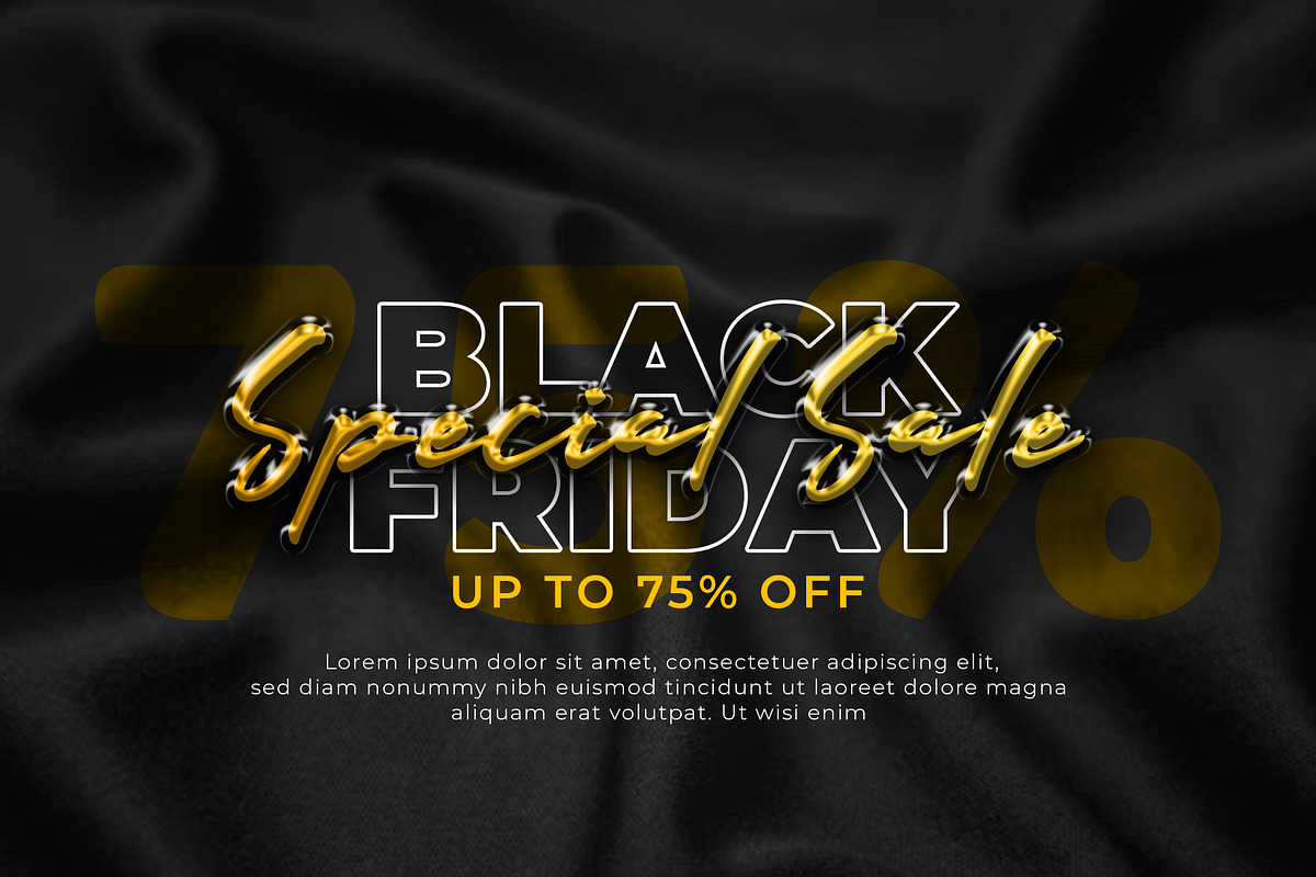 Black Friday Special Sale Template, a Social Media Template by Warm Snow (Photo 1 of 3)