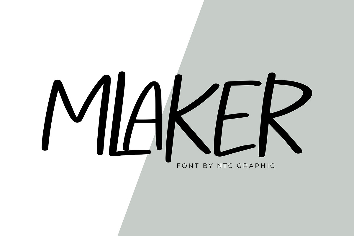 MLAKER Playful Brush Font, a Handwritten Font by NTC Graphic (Photo 1 of 9)