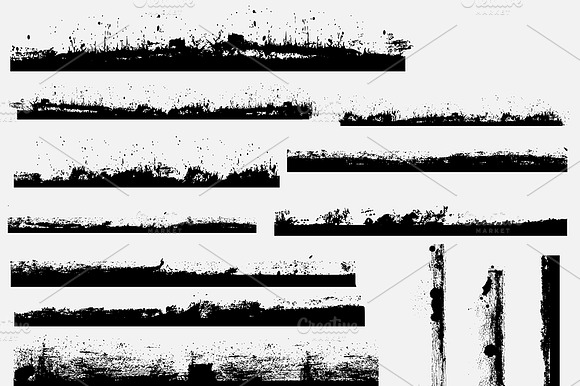 Grunge Borders Brushes preview 2