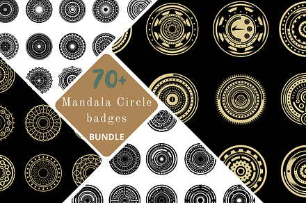 70+ Mandala Circle badges Bundle