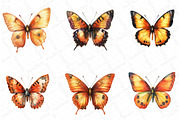 Watercolor Fall Butterfly Clipart, an Illustration by DreamPrint404 (Thumbnail 2 of 5)