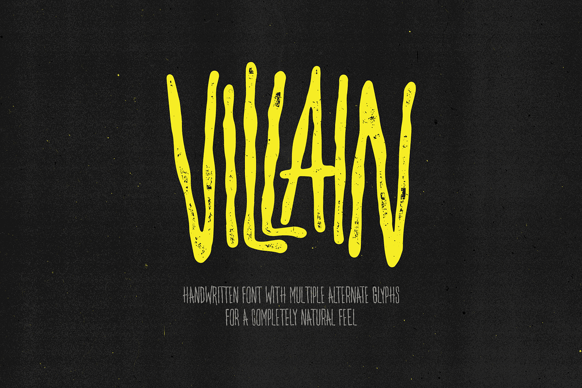 Villain — Multi-Alternate Glyph Font