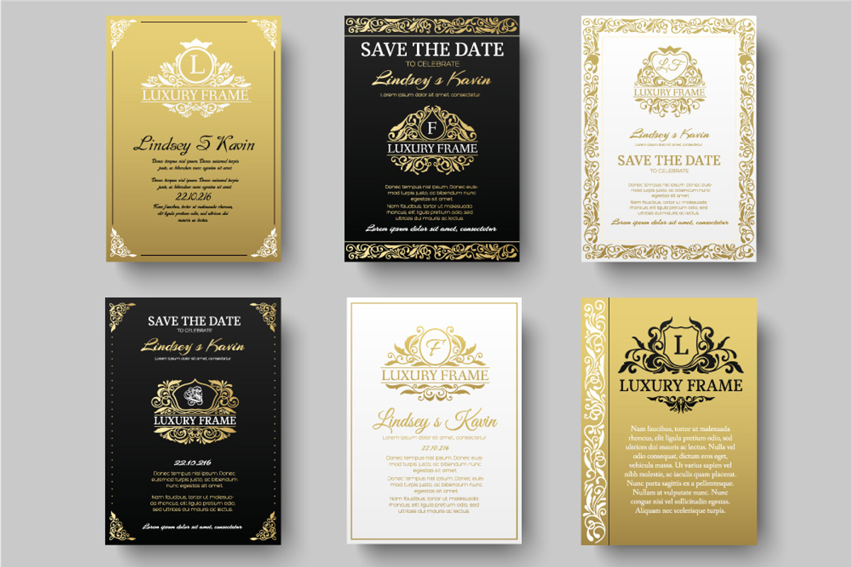 Set of gold luxury cards - vecor, a Brochure Template by LineTale (Photo 2 of 2)