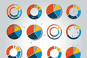 Big set of round, circle, chart, a Graphic by VectorAN