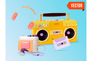 3d Retro Audio Electronics Set, an Object Graphic by 35lab (Thumbnail 4 of 5)