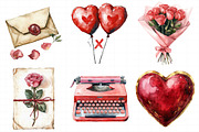 Watercolor Valentines Couple Clipart, an Illustration by Daily.Designs (Thumbnail 3 of 8)