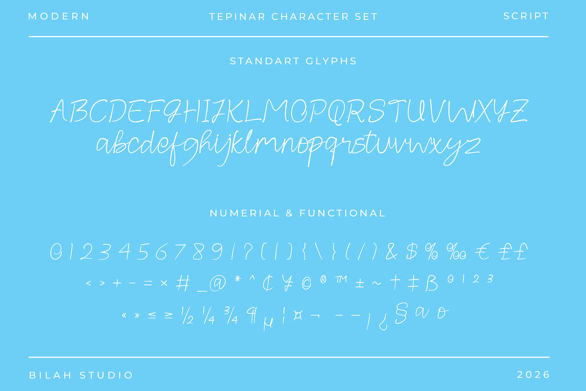 Tepinar Script Font, a Script Font by Bilahstudio (Photo 11 of 12)