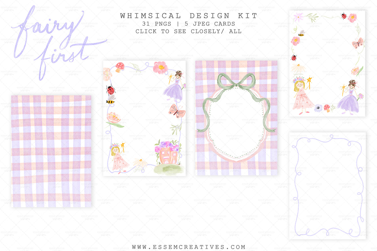 Fairy Garden Birthday Clipart, a Background Graphic by Essem Creatives (Photo 3 of 7)