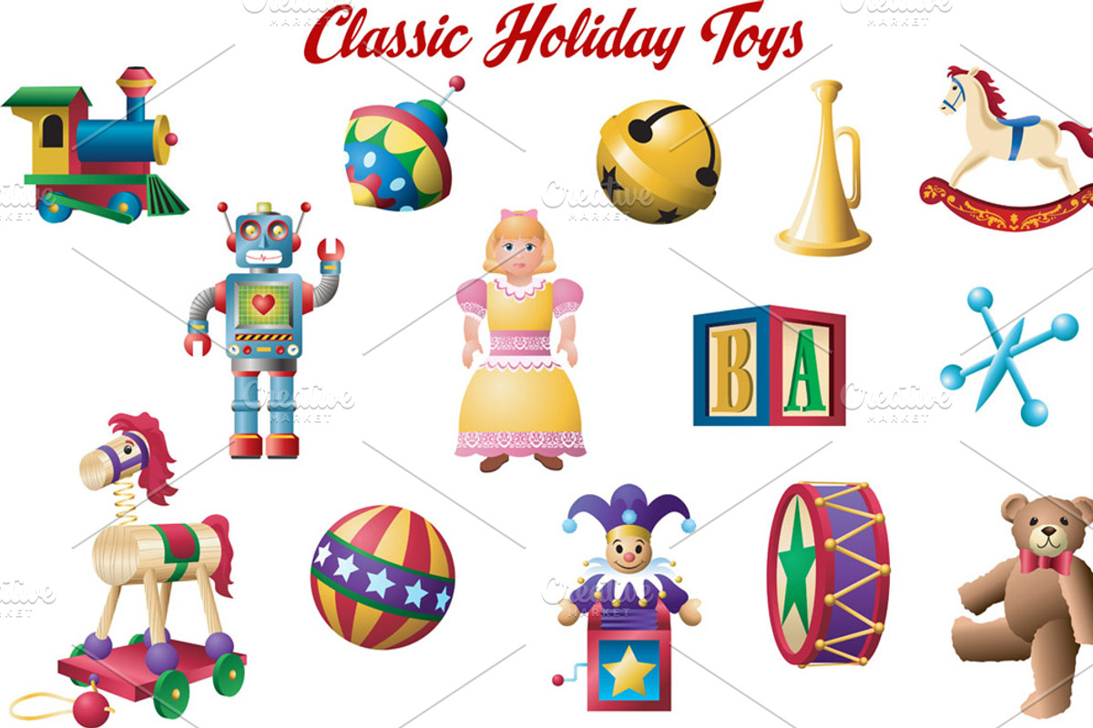 Classic Toy Set, an Illustration by Girardspeed Designs (Photo 2 of 2)