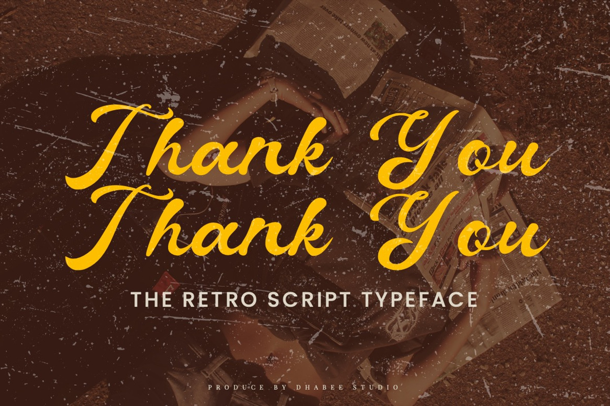 Baylou - Retro Script Font, a Script Font by Dhabee (Photo 14 of 15)