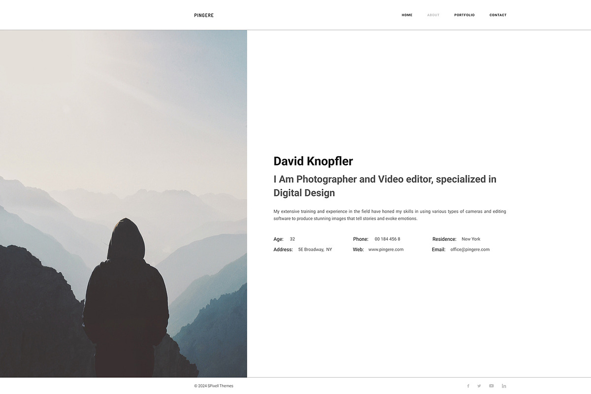Minimal Portfolio Template, a Design Template by Smart Pixel (Photo 8 of 16)