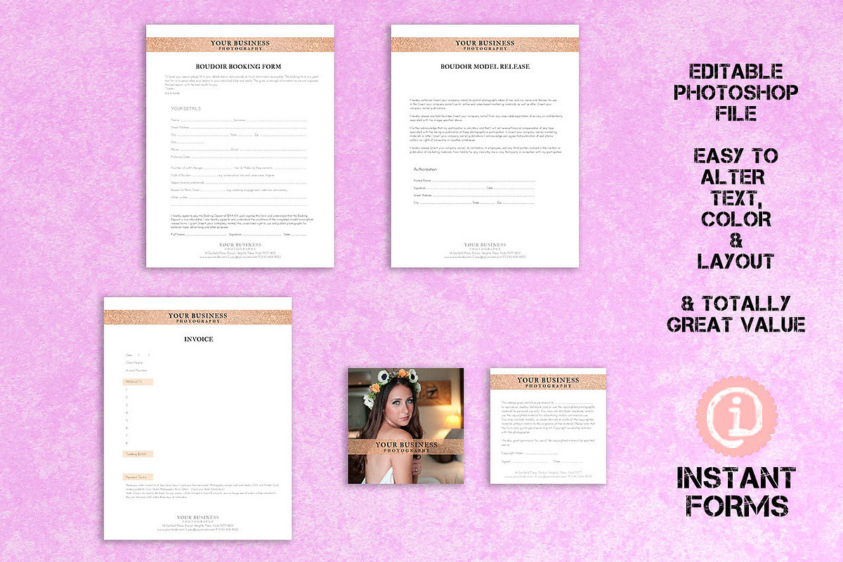 Photography Boudoir Release Forms, a Stationery Template by InstantForms (Photo 1 of 3)