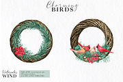 Christmas Teal Clipart Cardinal Bird, an Illustration by Ksenia Shmakova (Thumbnail 9 of 16)