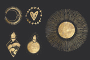 Golden kaleidoscope. Vector graphics, a Decorative Illustration by Chikovnaya (Thumbnail 12 of 14)
